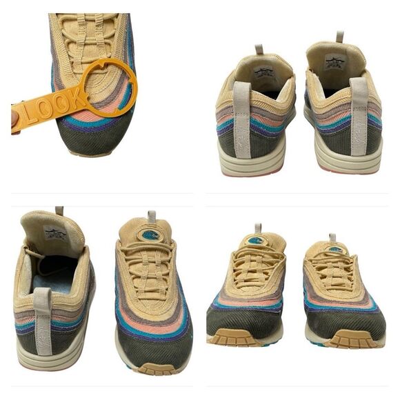 Nike Air Max 1/97 x Sean Wotherspoon Low Lace Up Sneakers Size 9 Multi Corduroy - Picture 10 of 11
